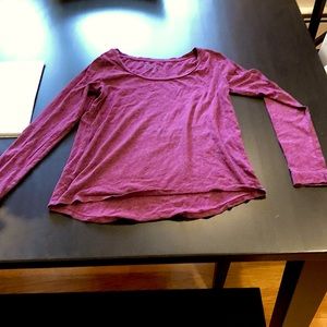 This is a purple long sleeve shirt from Loft.